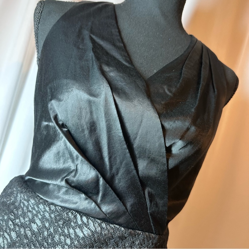 Cynthia Steffe Little Black Dress Sz 4 (READ) Tiered Rouched Animal Print EUC‎